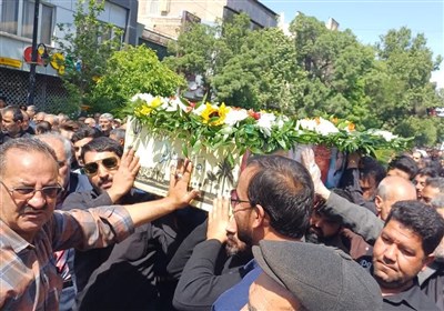 تشییع پیکر 2 شهید مرزبانی در کردستان + فیلم