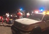 48 نفر در واژگونی اتوبوس در محور باغین مجروح شدند